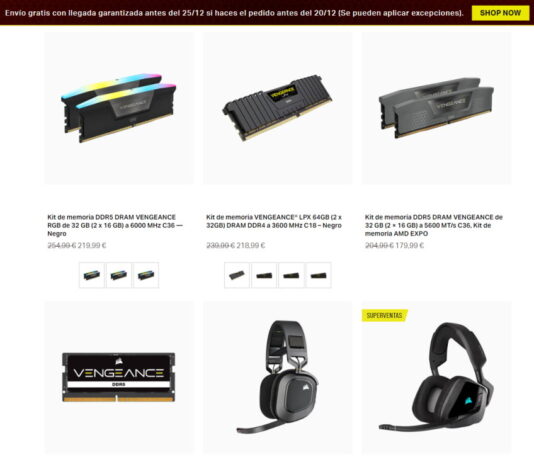 Para estas Navidades, CORSAIR te ofrece productos rebajados por tiempo limitado, también en su tienda