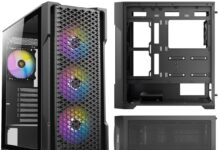 Antec estrena nueva serie AX de cajas para juegos con su AX90, con frontal de malla en forma de diamante