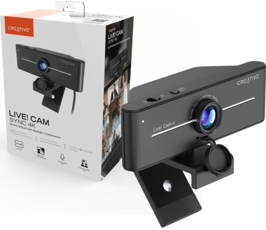 Creative sigue evolucionando con su nueva Live! Cam Sync 4K, equipada con sensor Sony 4K UHD de 8 Megapíxeles