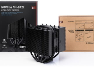 Noctua sigue pincelando sus disipadores con sus acabados chromax.black, esta vez para el NH-D12L